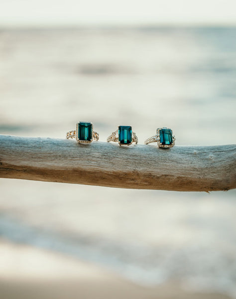14KY Green Tourmaline Kailua Ring