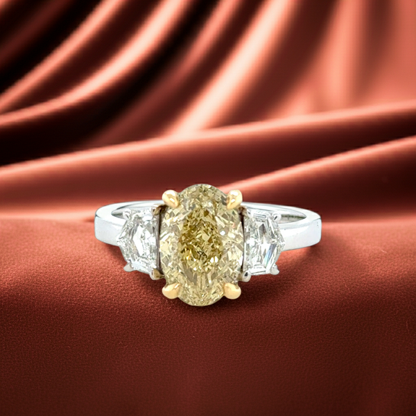 18K GIA Fancy Brownish Yellow Cadillac Diamond Ring