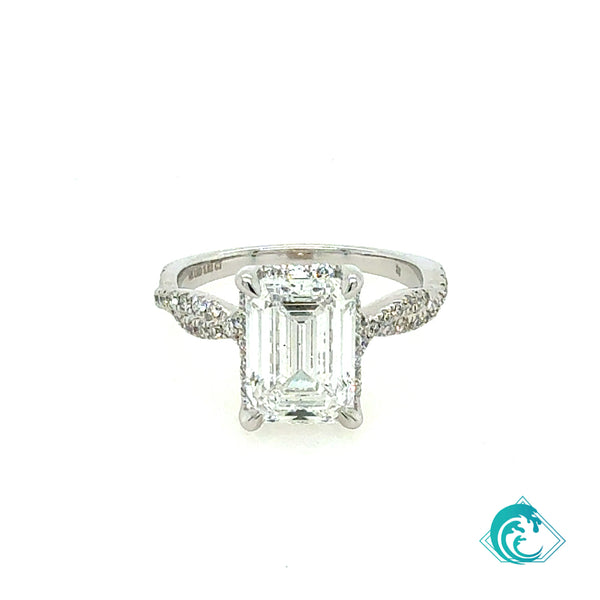 14KW Lab Diamond Twist Engagement Ring Set