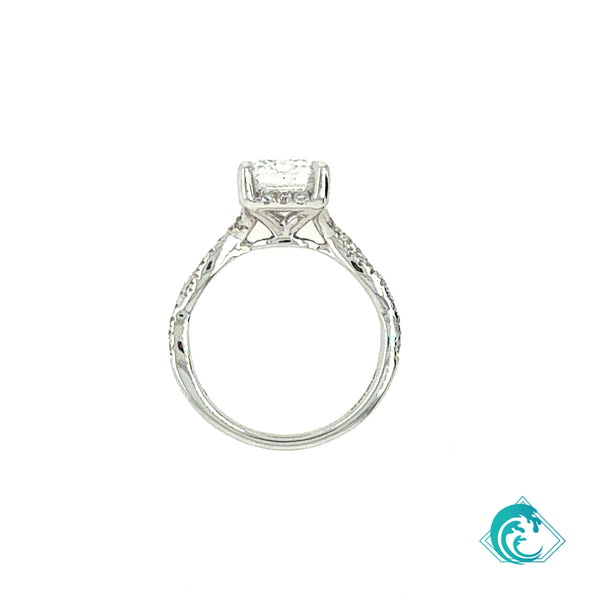 14KW Lab Diamond Twist Engagement Ring Set