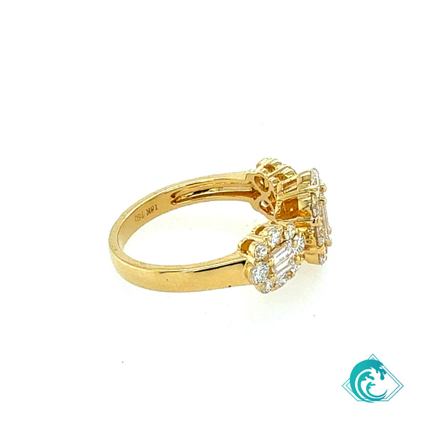 18KY Diamond Hulali Ring