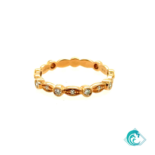 18KR Stackable Diamond Rings