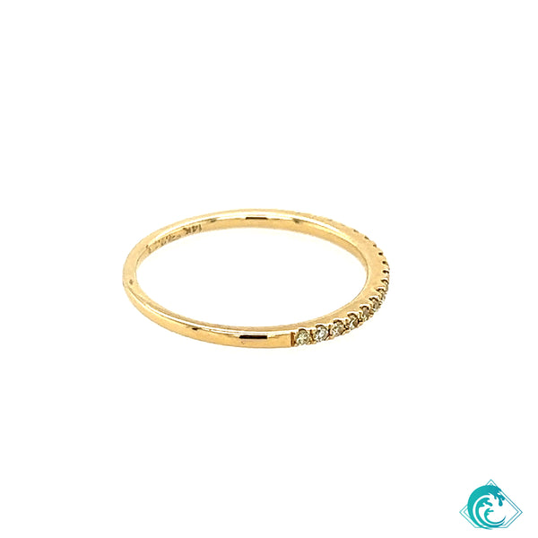 14KY Yellow Diamond Dainty Band