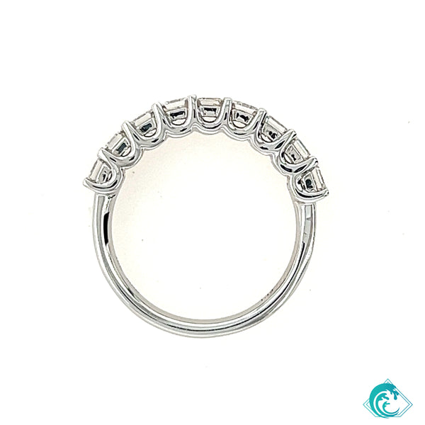 18KW Asscher Cut Diamond Band