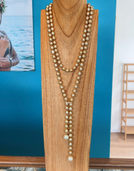 18K Golden Ali'i South Sea Pearl Strand