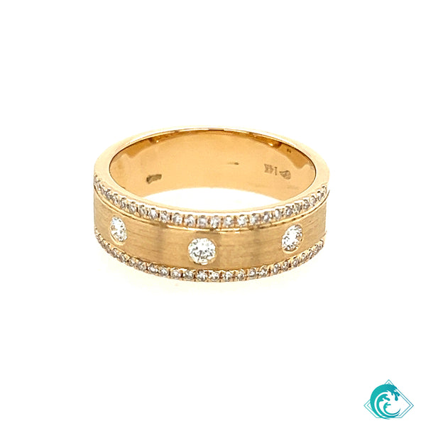 14K YG Brilliant Band