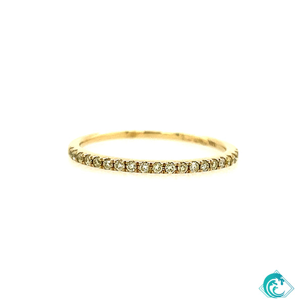 14KY Yellow Diamond Dainty Band