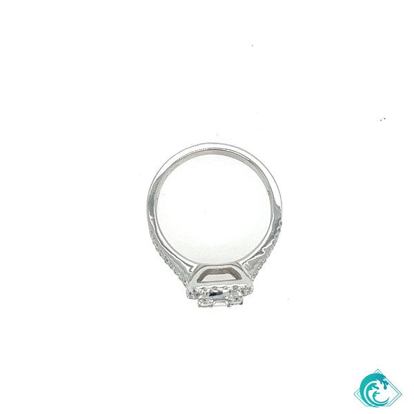 18KW Elegant Baguette Diamond Ring