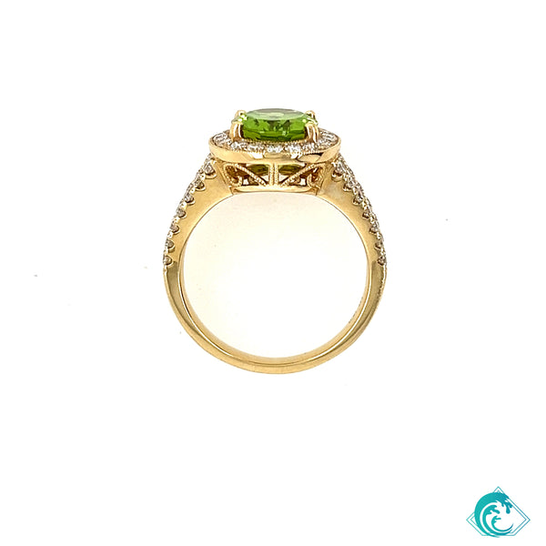 14KY Peridot Oval Ring