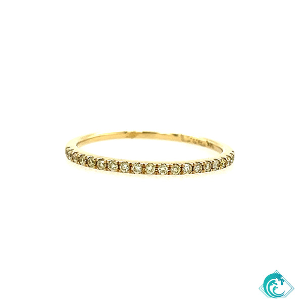 14KY Yellow Diamond Dainty Band
