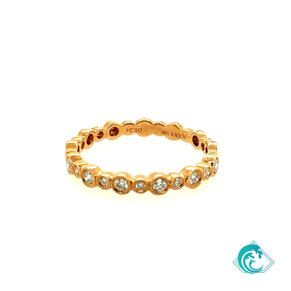 18KR Stackable Diamond Rings