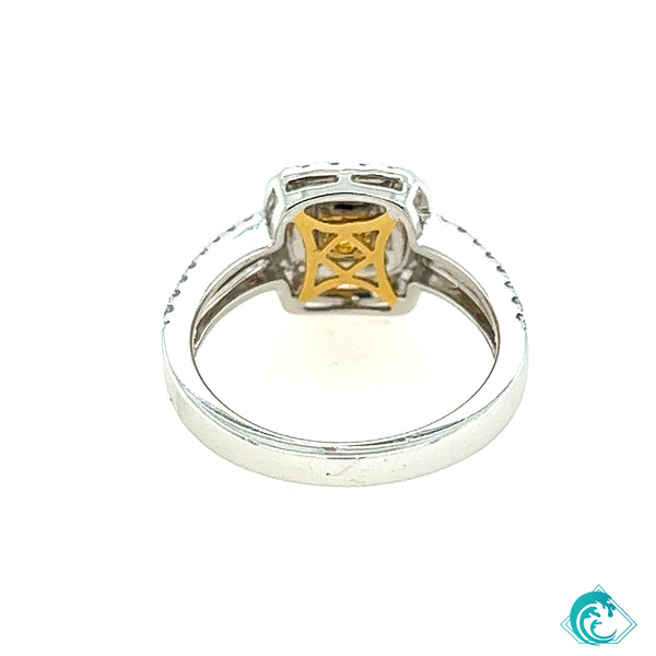 18KWY Yellow Diamond Ring