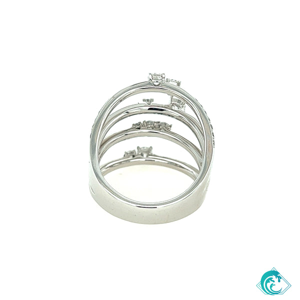 14KW Multi Band Cocktail Ring