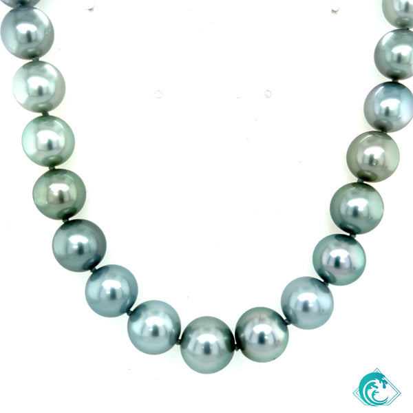14K Silver Tahitian Pearl Strand