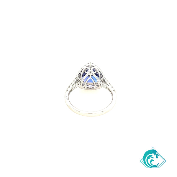 14K WG Triangle Tanzanite Ring