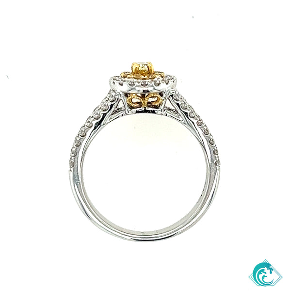 18KWY Yellow Diamond Ring
