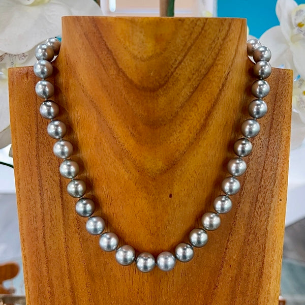 14K Silver Tahitian Pearl Strand