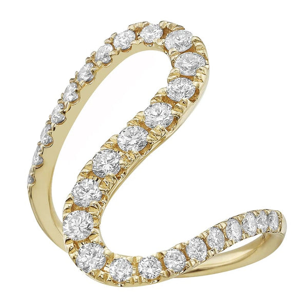 14KY Diamond Swirl Band