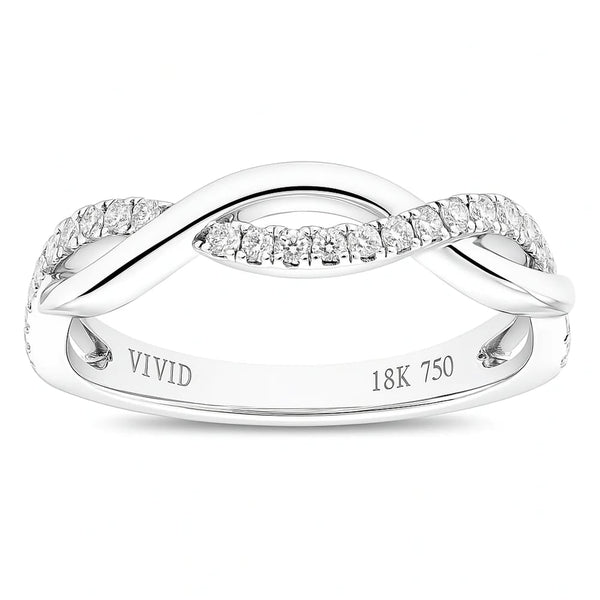 14KW Diamond Twist Band
