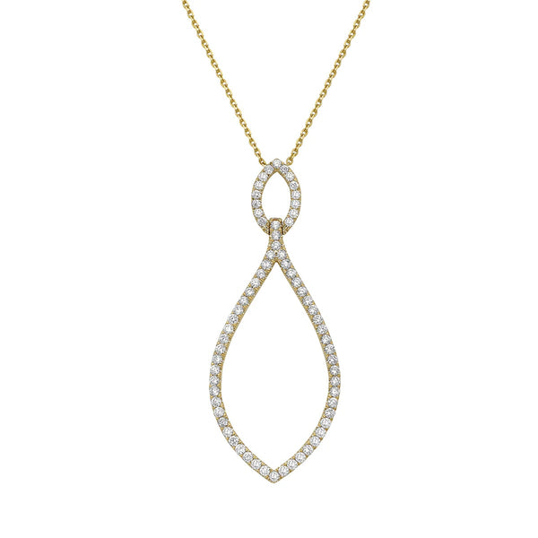 14KY Diamond Drop Renee Pendant