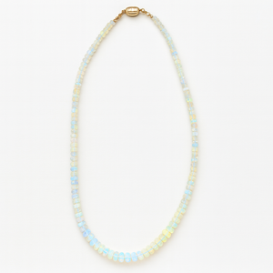 14KY Beaded Ethiopian Opal Necklace