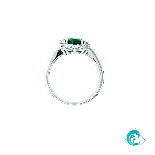 18KW Oval Emerald Kaila Ring