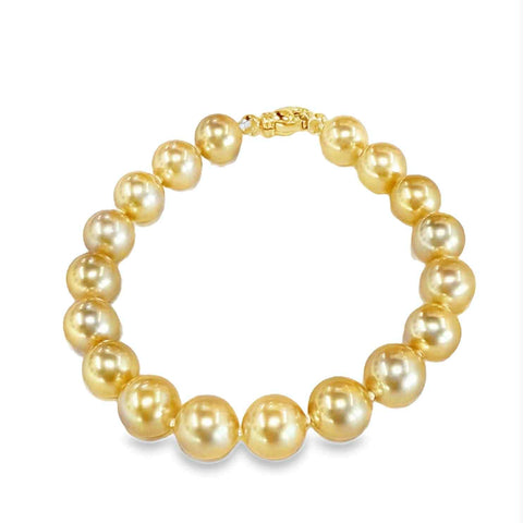 14KY Queen Lili'uokalani Golden South Sea Pearl Bracelet