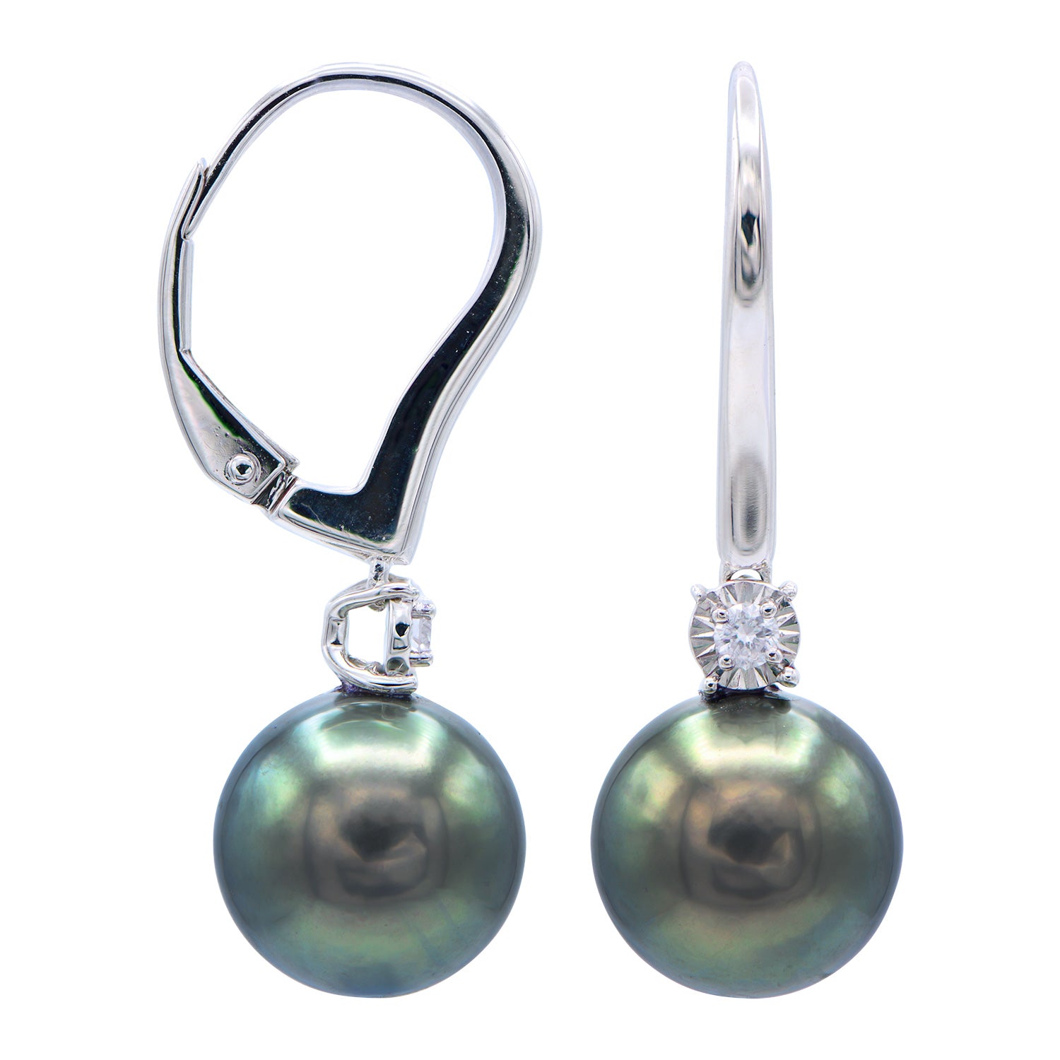14KW Tahitian Pearl Luka Earrings