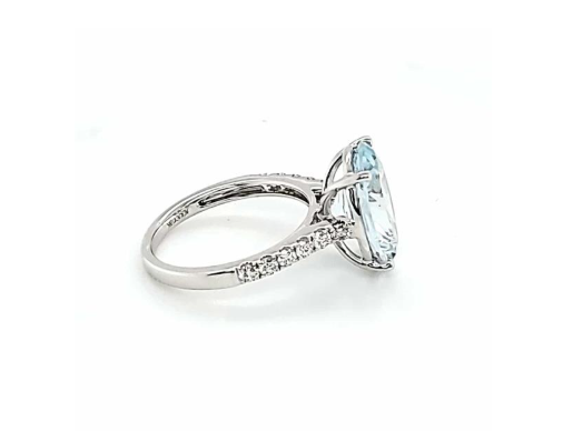 18KW Aquamarine Diamond Soren Ring