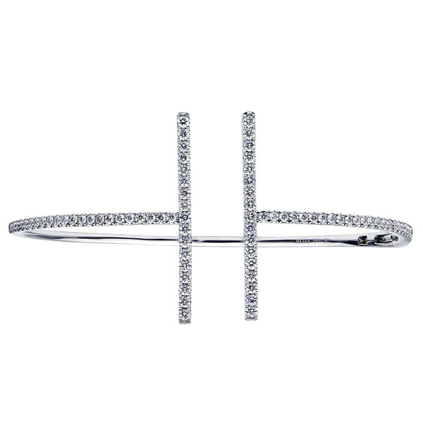 18KW Diamond Hinge Bangle