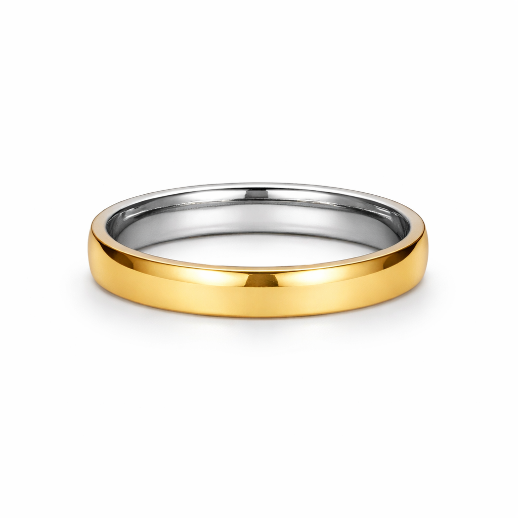 14K & Cobalt Inlay Band 2.5mm by Kilauea Fine Jewelry