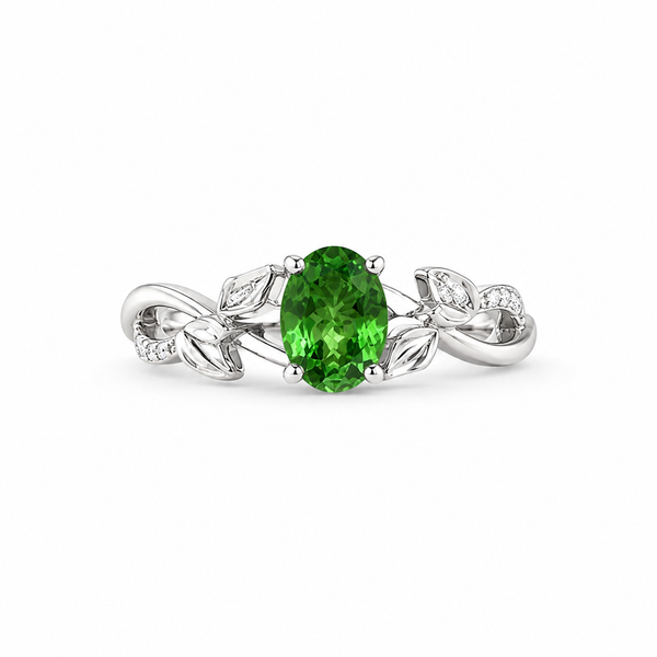 14KW Tsavorite Tropical Ring