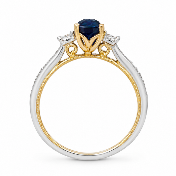 18K Two-tone Sapphire Hoku Ring