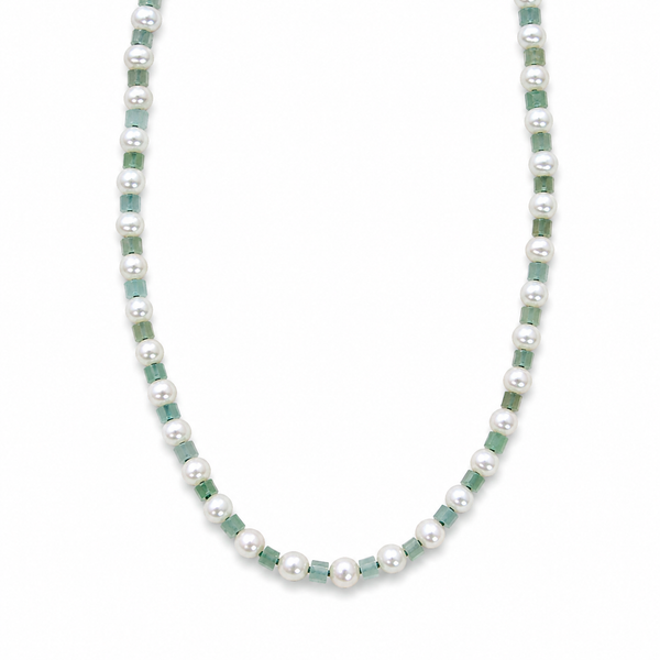 Eliana Freshwater Pearl & Aquaprase Necklace