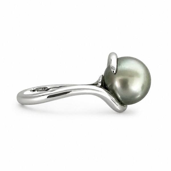 14KW Tahitian Pearl Embrace Ring