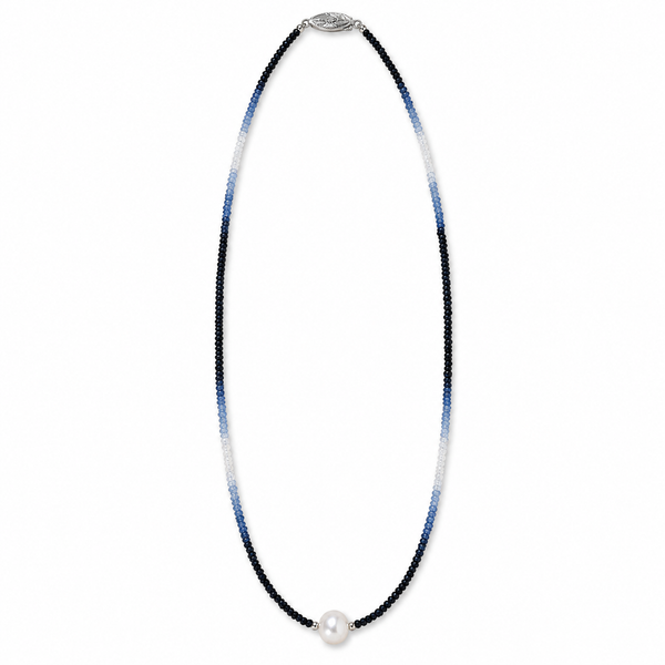 14KW Ombre Sapphire South Sea Pearl Necklace