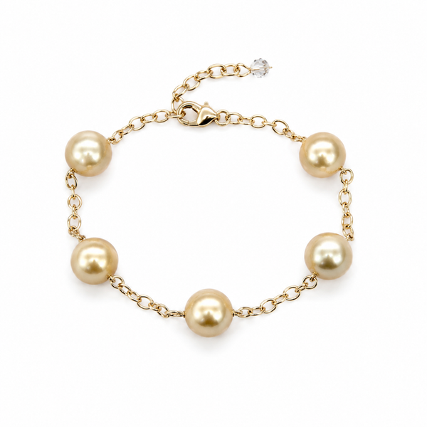 14KY Golden Indonesian Pearl Bracelet