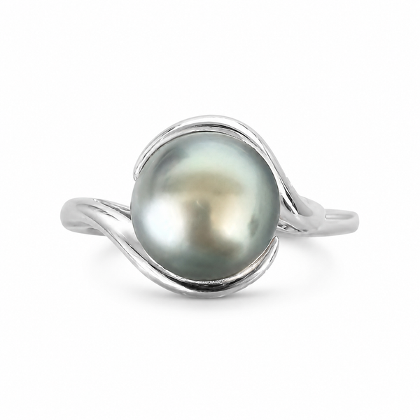 14KW Tahitian Pearl Embrace Ring