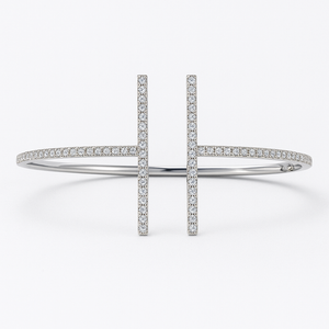 18KW Diamond Hinge Bangle