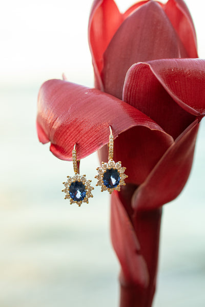 18KY GIA Sapphire Kalia Earrings