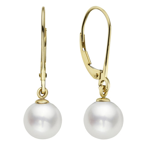 14KY Freshwater Pearl Dangle Earrings
