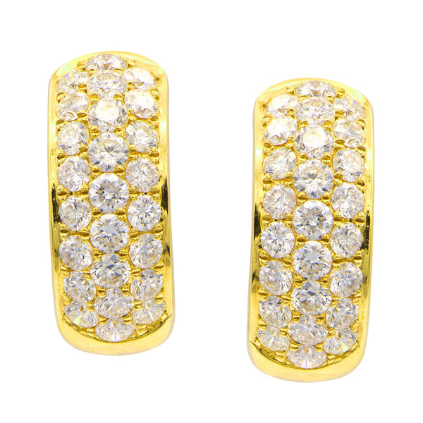 18KY Diamond Lumahai Hoop Earrings