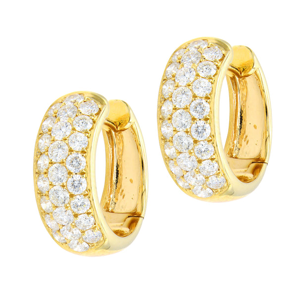 18KY Diamond Lumahai Hoop Earrings