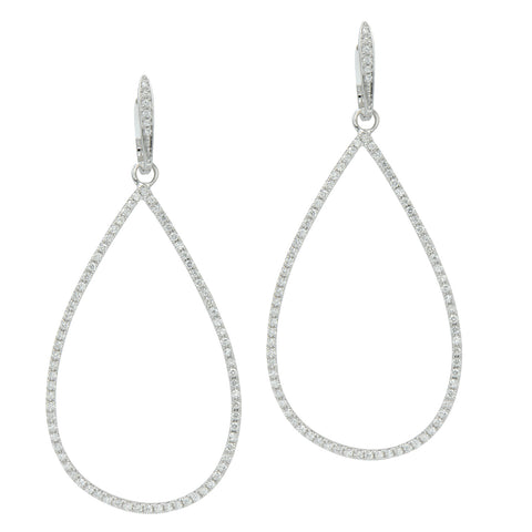 18KW Diamond Dangle Earring