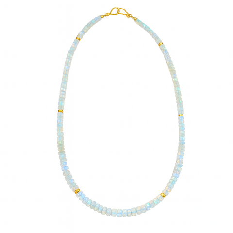 18KY Ethiopian Opal Beaded Necklace