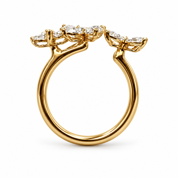 18KW Marquise Butterfly Diamond Ring