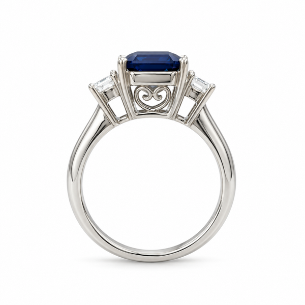 18KW Natural Blue Sapphire Isabelle Ring