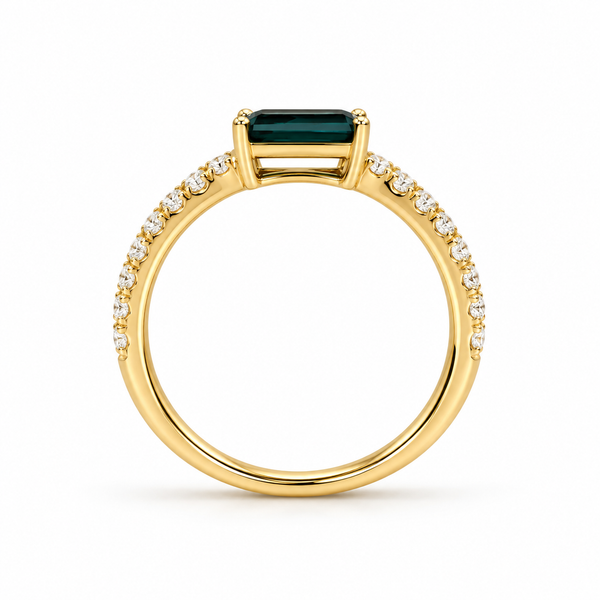 18KY Green Tourmaline Kyla Ring