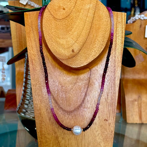 14KY Ombré Ruby Necklace