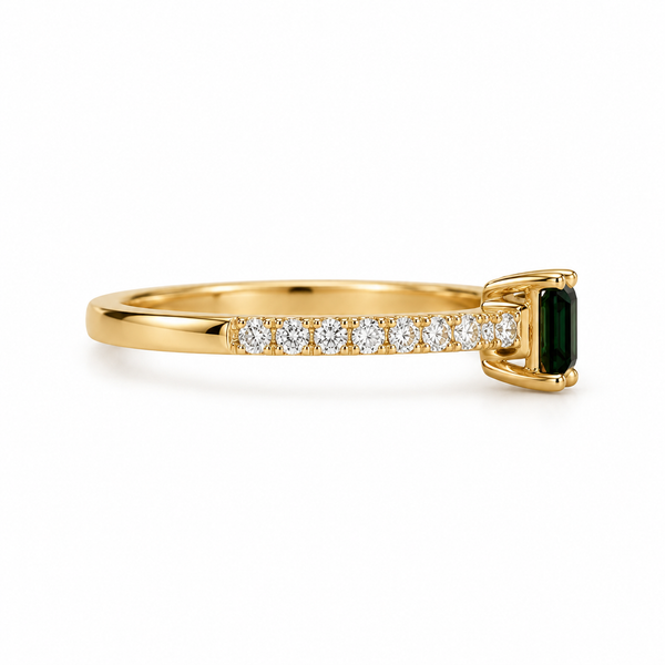 18KY Green Tourmaline Kyla Ring